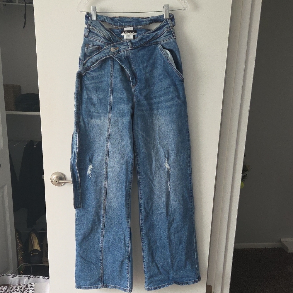 Vibrant Blue Flare & Wide Leg Jeans